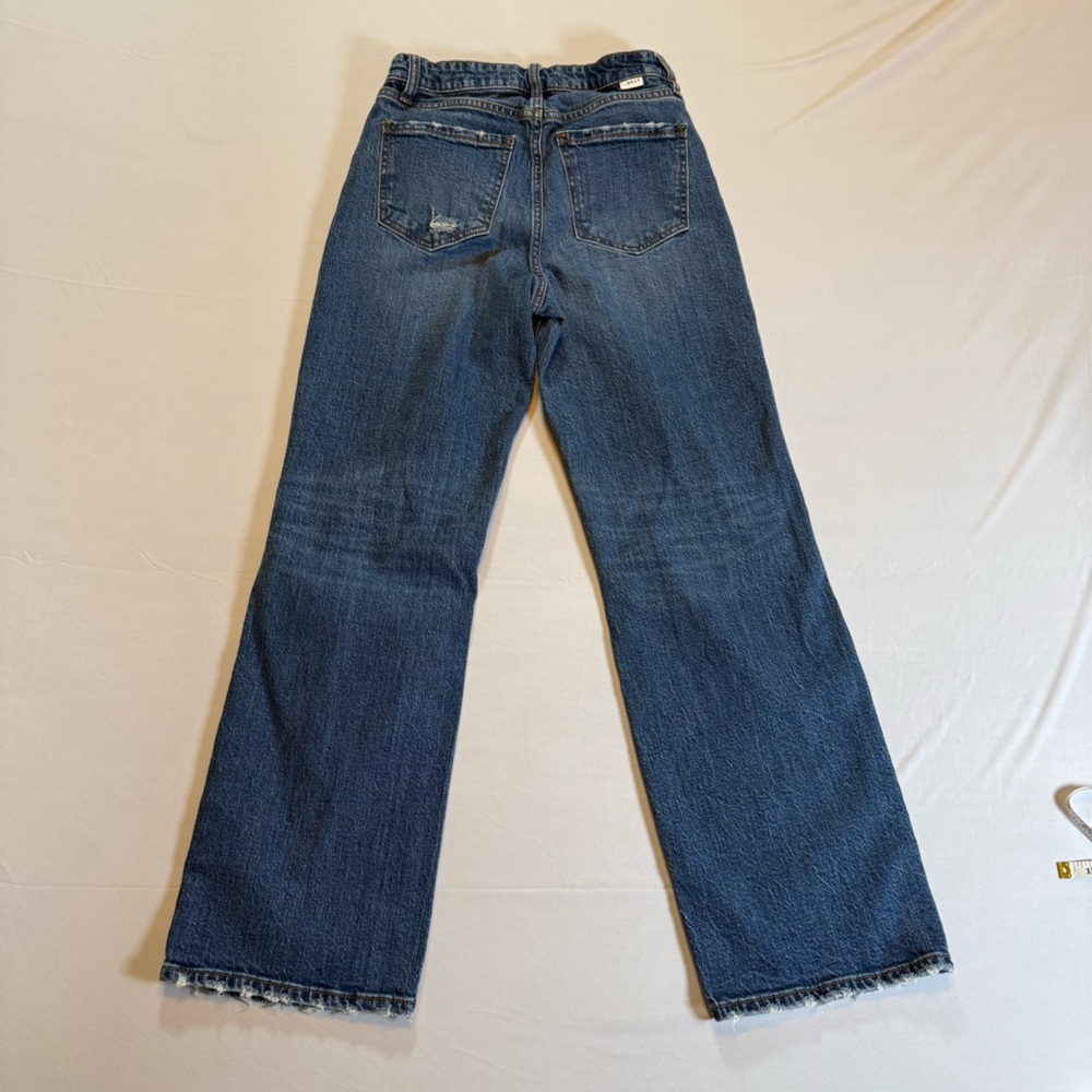 Daze Distressed Straight Leg Jeans Size 24 High Rise - Picture 5 of 7